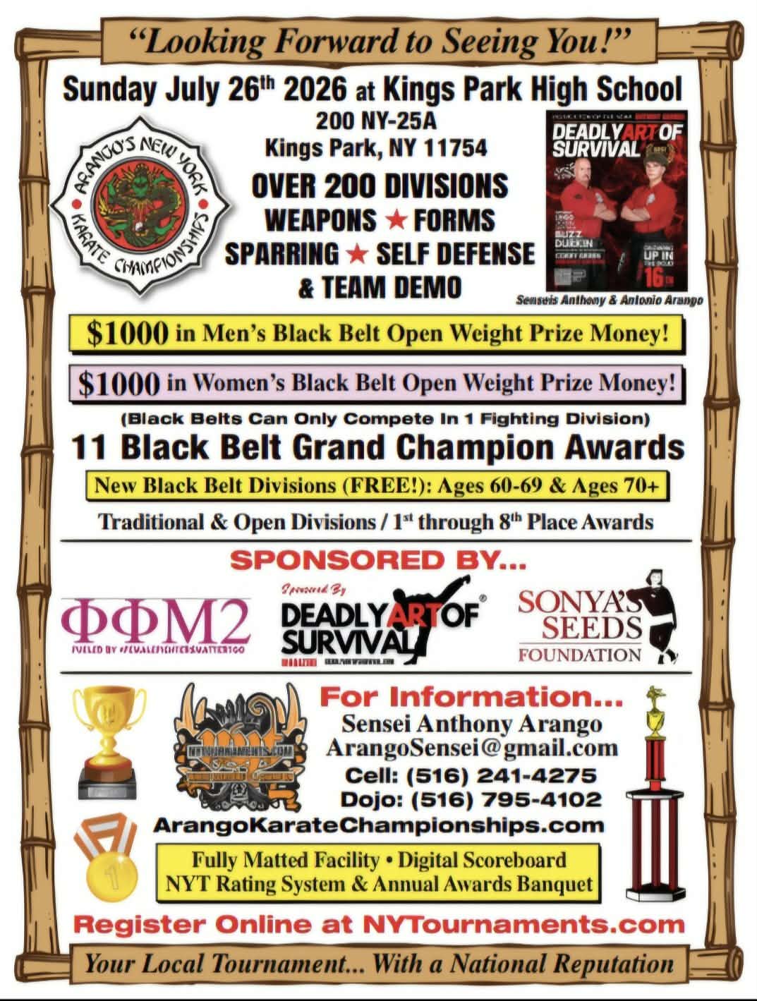 Arango Karate Championship Flyer 2026 final
