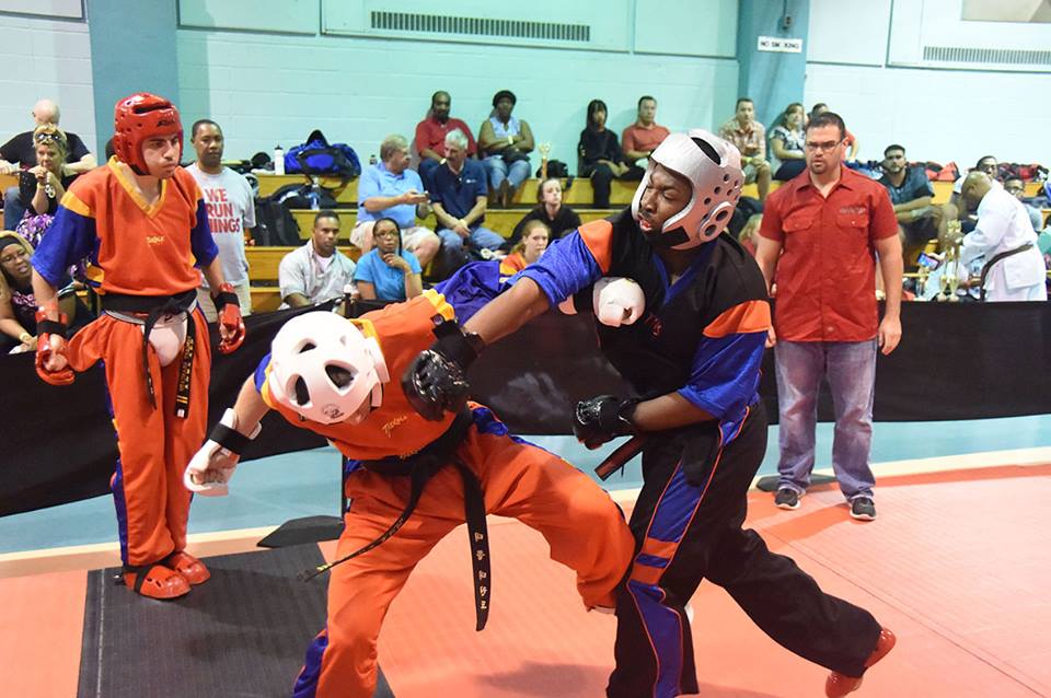 Sparring at the NY Tournaments LI Open Karate Championship. 